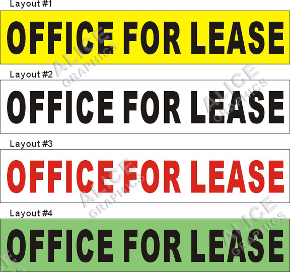 22inX120in OFFICE FOR LEASE Vinyl Banner Sign