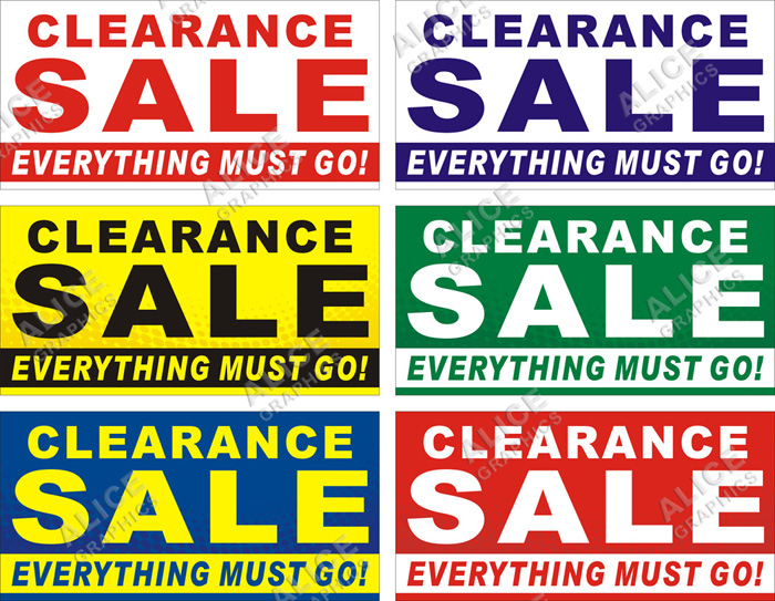 Clearance Sale 50% Off Banner - Epic Signs